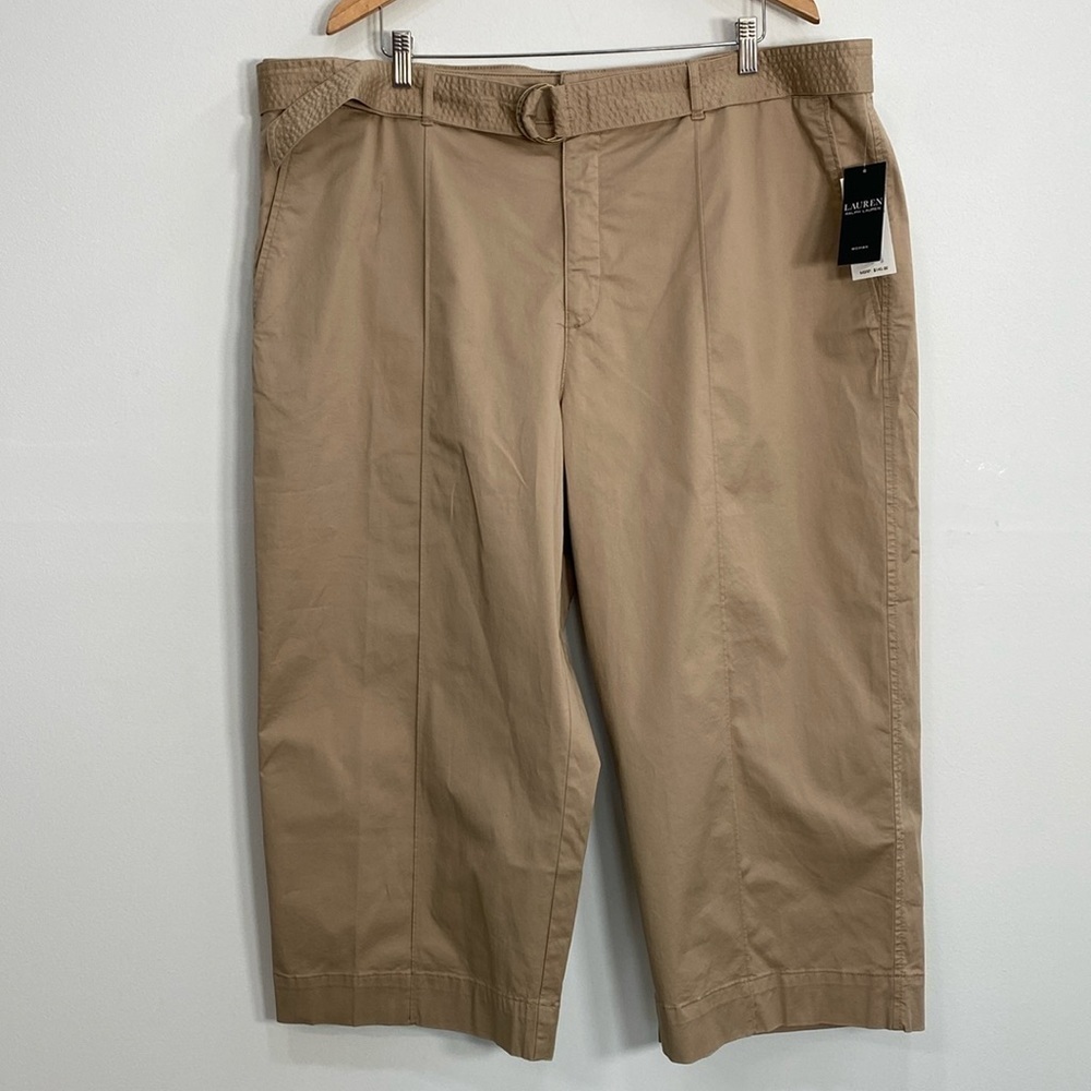 Lauren Ralph Lauren Cropped Pants Women's 20W‎  Tan Retail $145